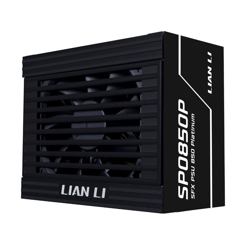 Lian Li 850W SP850P, modulaarinen SFX-virtalähde, 80 Plus Platinum, musta