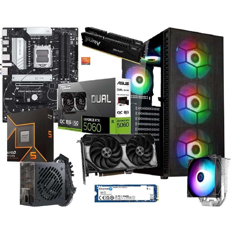 Jimm's DIY Asus RTX 5060 -tuotepaketti