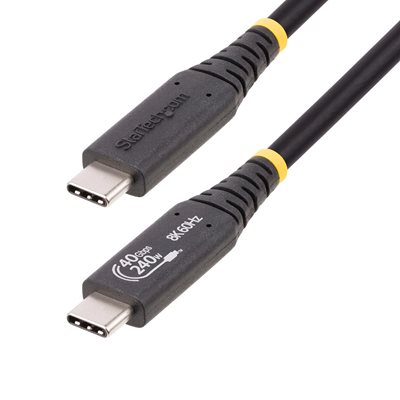 StarTech.com USB4-C -kaapeli, 40 Gbps, PD 240W, 1m, musta