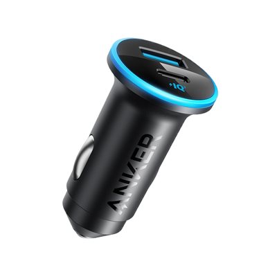 Anker 53W 325 autolaturi, USB-C, USB-A, harmaa