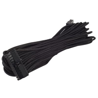 SilverStone ATX 20+4pin sukitettu modulaarikaapeli, musta