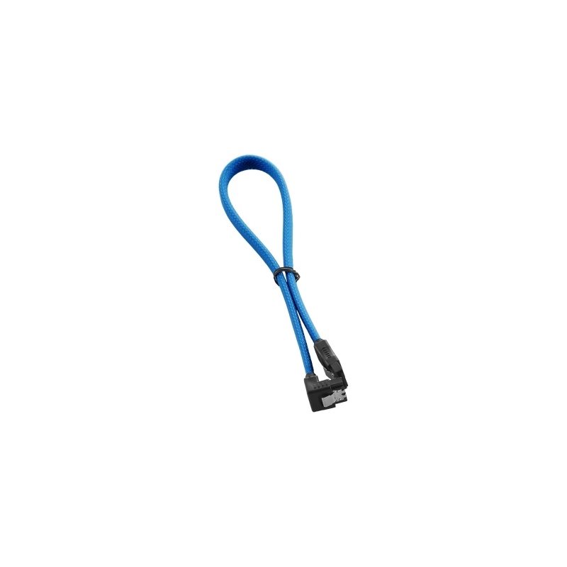 CableMod ModMesh Right Angle SATA 3 kaapeli 30cm, vaalean sininen