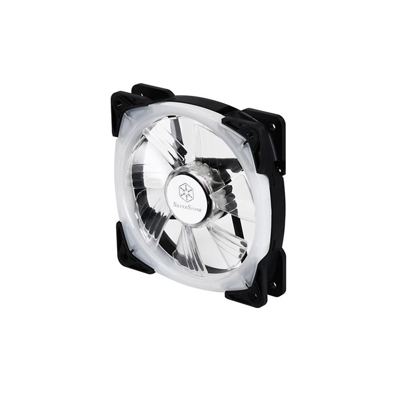 SilverStone FW123-RGB, 120mm PWM-laitetuuletin, läpinäkyvä/musta - Kuva 2