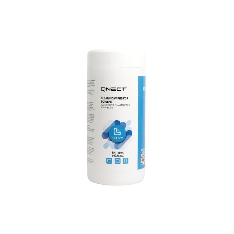 Qnect Cleaning Wet Wipes -puhdistusliinat, koko L, 100 kpl