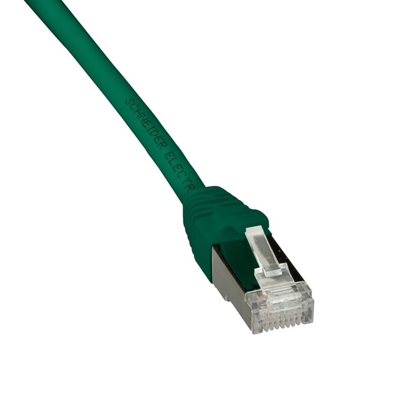 Schneider Electric S/FTP Cat6a suojattu laitekaapeli, 5m, vihreä