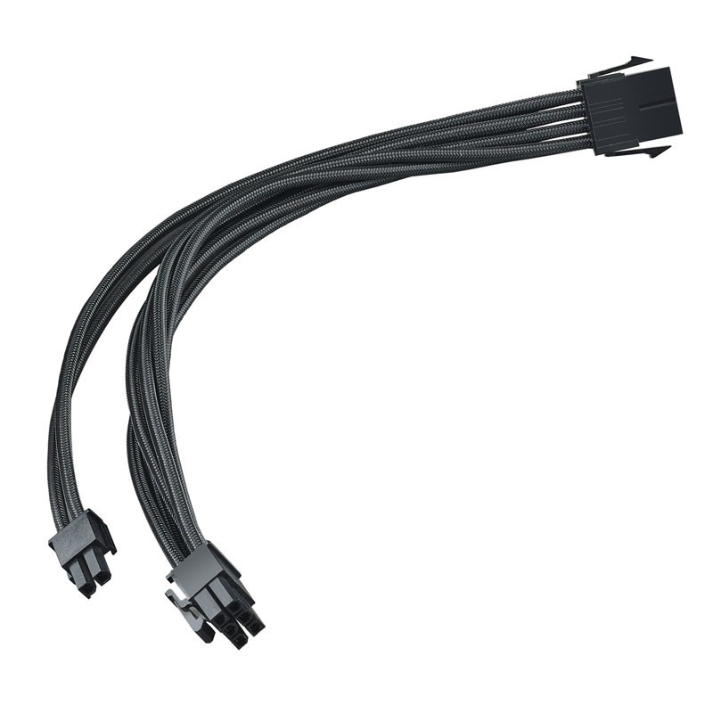 SilverStone PP07E (PCIe 6+2pin) -jatkokaapeli, 250mm, musta