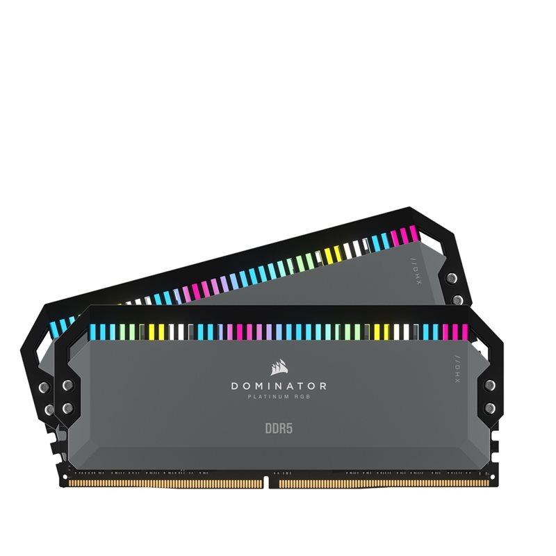 Corsair 32GB (2 x 16GB) Dominator Platinum RGB, DDR5 6000MHz, CL30, 1.40V, harmaa/musta