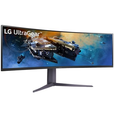 LG 44,5" UltraGear 45GR65DC-B, kaareva 200Hz DQHD-pelimonitori, musta