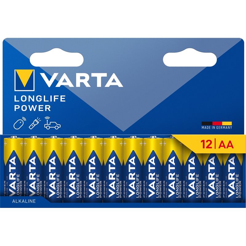 Varta AA/LR06 Longlife Power -paristo, 12kpl