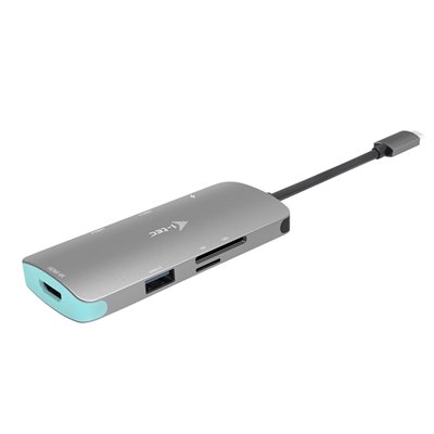 i-tec Metal Nano Dock 6-in-1 -telakka, hopea