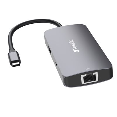 Verbatim 3.2 Gen1 5-in-1 USB-C -telakka, harmaa