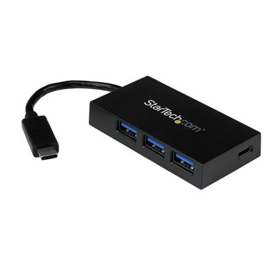 StarTech.com 4-porttinen 3.2 Gen1 USB-C-hubi, 3x USB-A + USB-C, musta