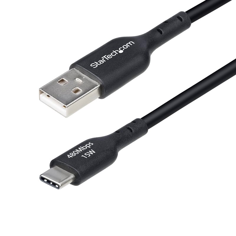 StarTech.com 2.0 USB-C -> USB-A -kaapeli, 0,3m, musta