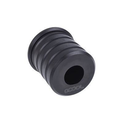 Alphacool Powerbutton Body - Deep Black, alumiininen virtapainikkeen runko, musta