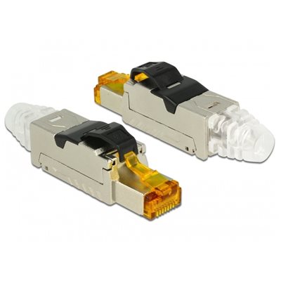 DeLock RJ-45 Plug field assembly -liitin, Cat.6A, metalllia