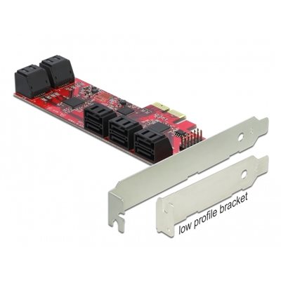 DeLock SATA 6 Gb/s x10, PCIe x2 -lisäkortti