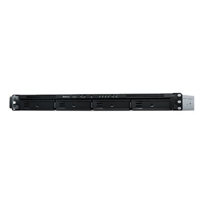 Synology RackStation RS820+, räkkiasennettava 4-paikkainen NAS-asema, 1U, musta/harmaa