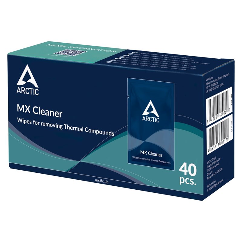 ARCTIC MX Cleaner, puhdistusliinapakkaus lämpötahnan poistoon, 40kpl