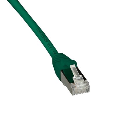 Schneider Electric S/FTP Cat6a suojattu laitekaapeli, 3m, vihreä