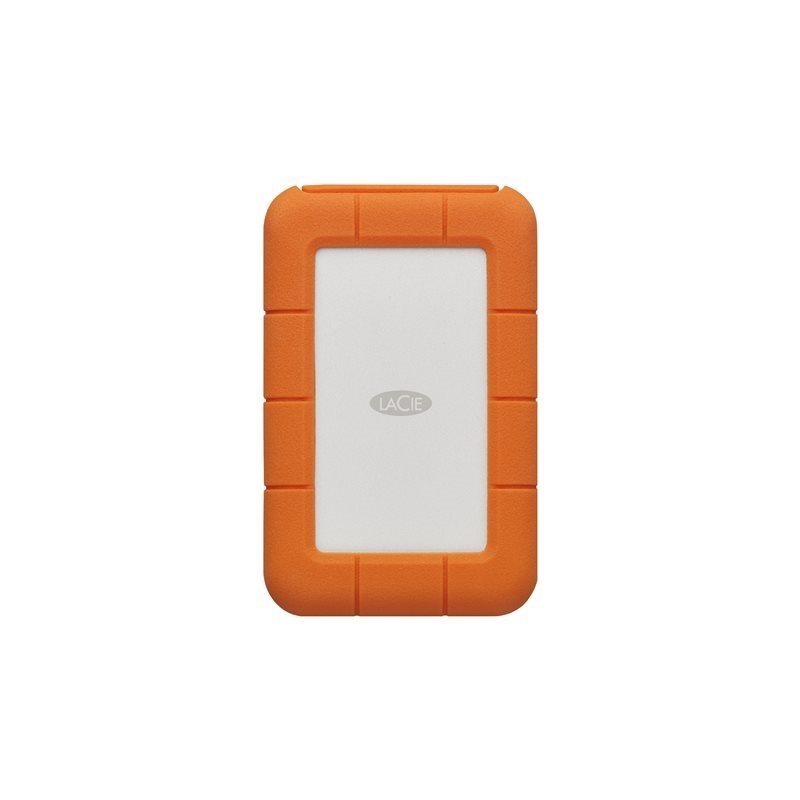 LaCie 2TB Rugged USB-C, ulkoinen 2.5" kiintolevy, USB 3.1 Gen 1, oranssi/harmaa