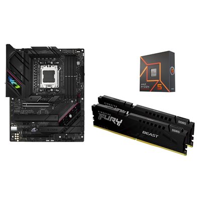 Asus ROG STRIX B650E-F GAMING WIFI + Ryzen 5 7600X + 32GB DDR5 6000MHz (Bundletarjous!)