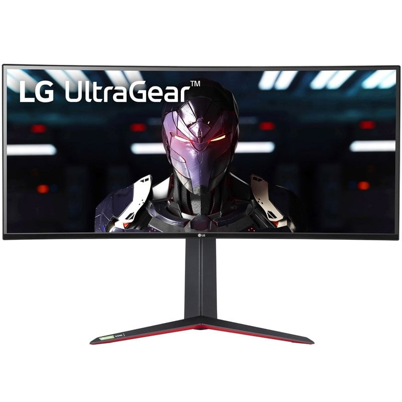 LG 34" UltraGear 34GN850P-B, kaareva 160Hz (OC) UW-QHD -pelimonitori, musta/punainen