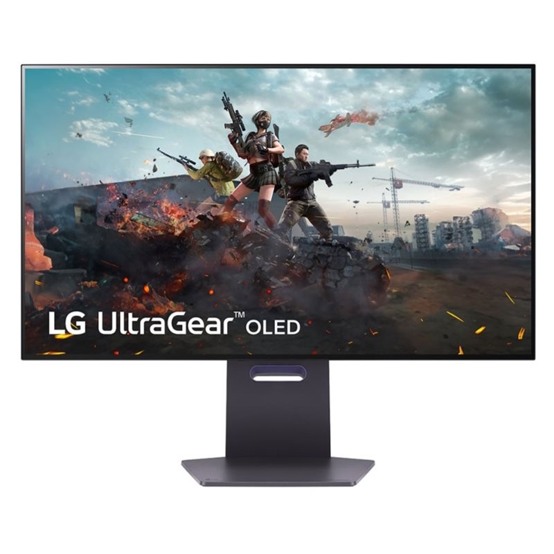 LG 31,5" 32GS95UE-B, Dual-Mode OLED -pelimonitori, violetinharmaa