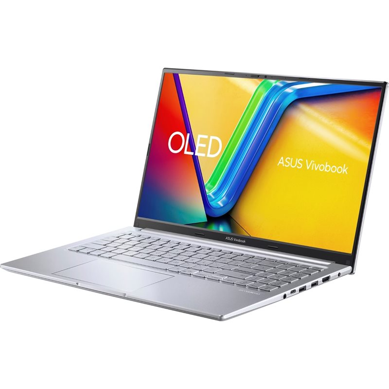 Asus 16" Vivobook 15 OLED, kannettava tietokone, Cool Silver