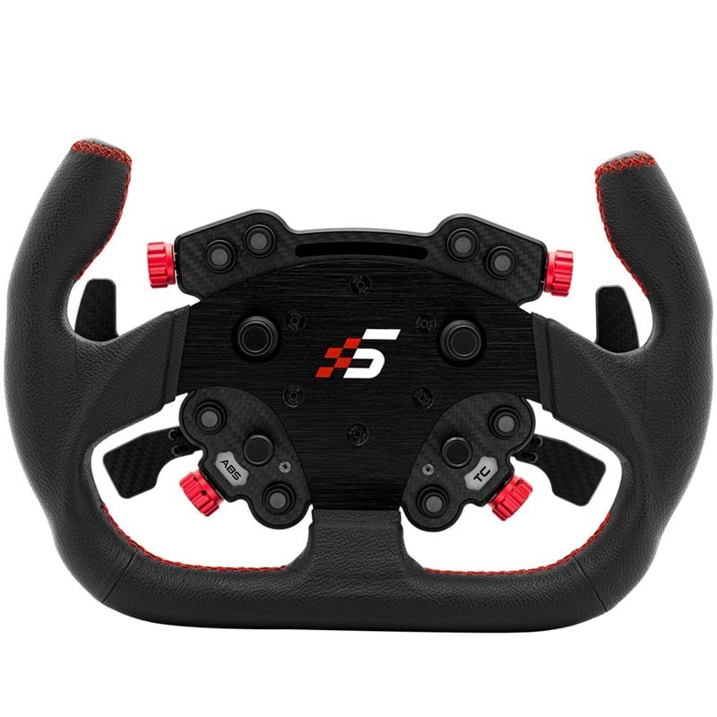 Simagic GTC-C (Leather) Steering Wheel, musta/punainen