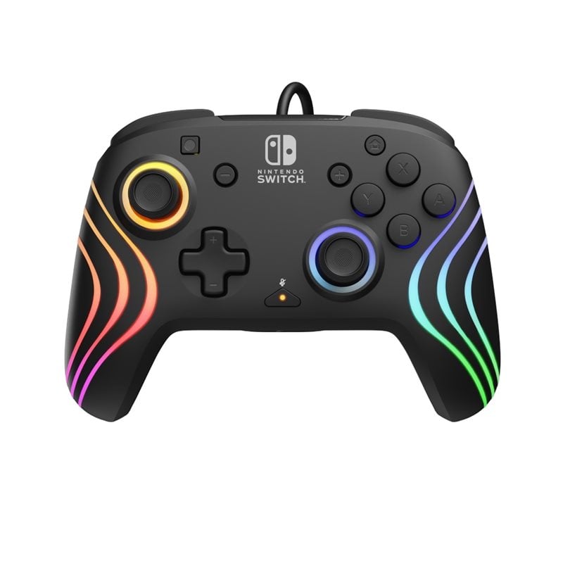 PDP Afterglow Wave Wired Controller, langallinen pädiohjain, Switch, musta