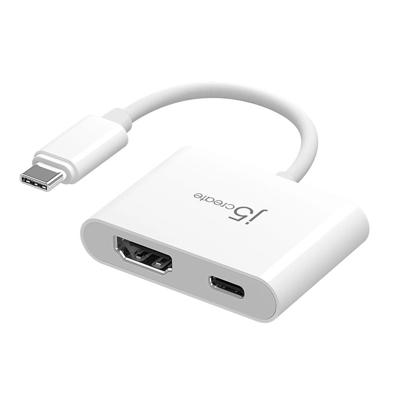 j5create (Outlet) USB-C  2-in-1 -adapteri, valkoinen