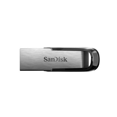 Sandisk 256GB Ultra Flair, 3.2 Gen1 USB-A -muistitikku, 150/60 MB/s, hopea/musta