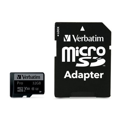 Verbatim 32GB MicroSDHC -muistikortti, UHS-1 V30 U3, jopa 90/45 MB/s, SD-adapterilla