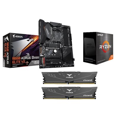 Gigabyte B550 AORUS ELITE V2 + Ryzen 7 5700X + 16GB DDR4 3200MHz -tuotepaketti