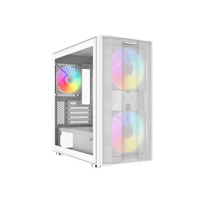 SAMA S30 White, ikkunallinen mATX-kotelo, valkoinen