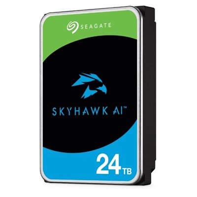 Seagate 24TB Skyhawk AI, sisäinen 3.5" kiintolevy, SATA III, 7200 rpm, 512 MB
