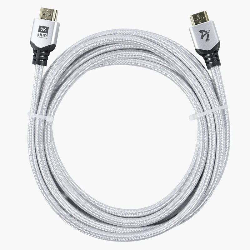 Arozzi HDMI 2.1 -näyttökaapeli, 3m, valkoinen