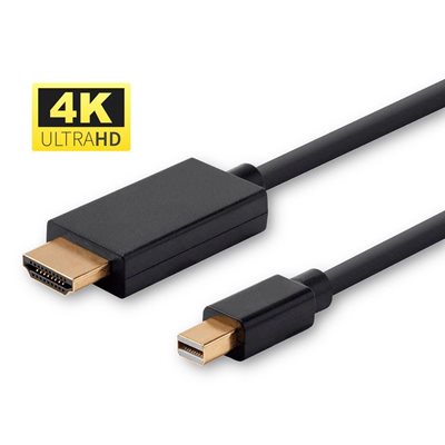 MicroConnect Mini DisplayPort 1.2 -> HDMI 2.0 -näyttökaapeli, 3m, musta