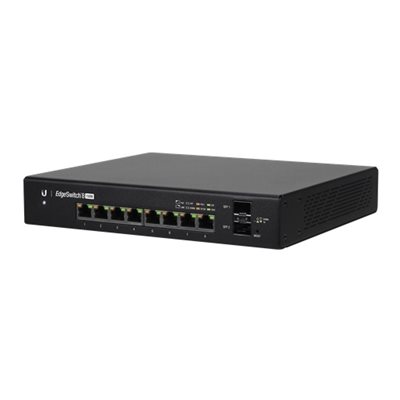 Ubiquiti EdgeSwitch 8 150W, hallittu PoE+ Gigabit -kytkin, jossa SFP, musta