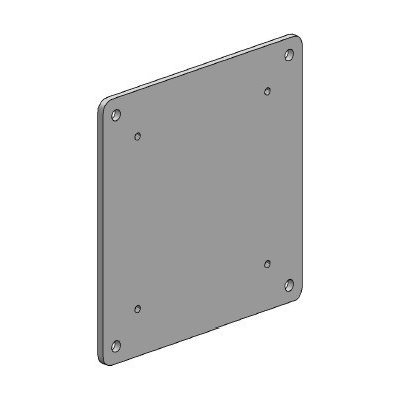 SpacePole VESA75/100 -muunnoslevy, musta