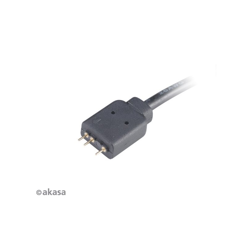 Akasa aRGB LED -jako- ja jatkokaapeli, 50cm, musta - Kuva 2