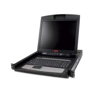APC 17" LCD Console, räkkiasennettava KVM-konsoli, 1U, musta