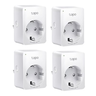 TP-Link Tapo P100, älykäs pistorasiasarja, 802.11n + BT, valkoinen