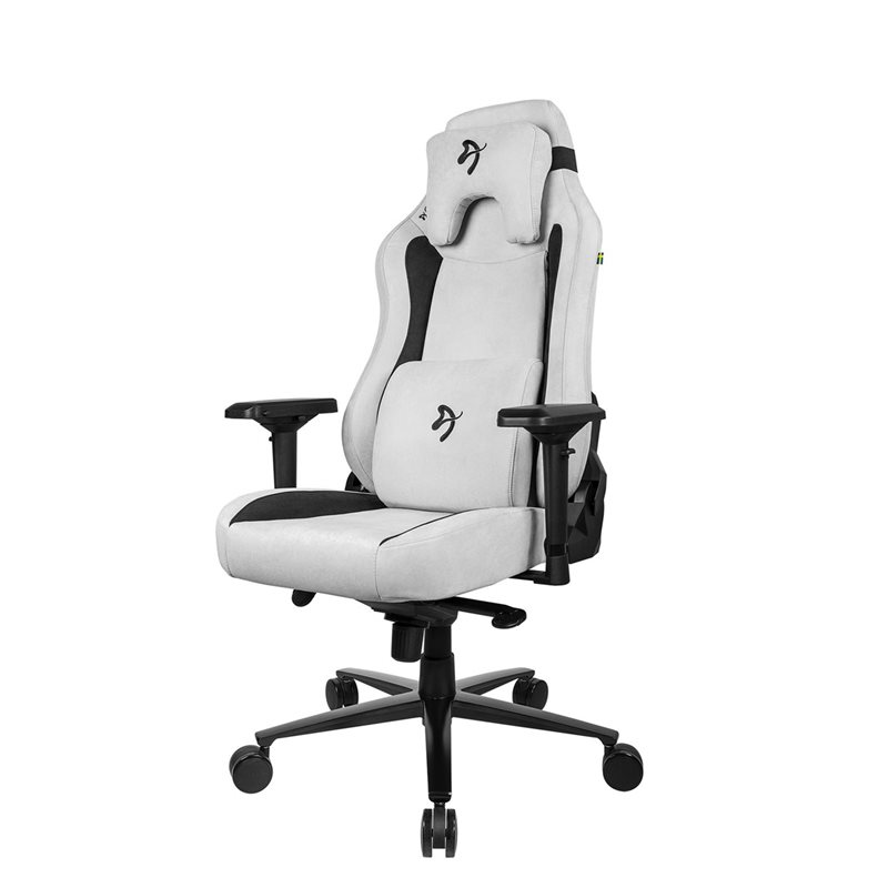 Arozzi Vernazza Supersoft, kangasverhoiltu pelituoli, musta/vaaleanharmaa