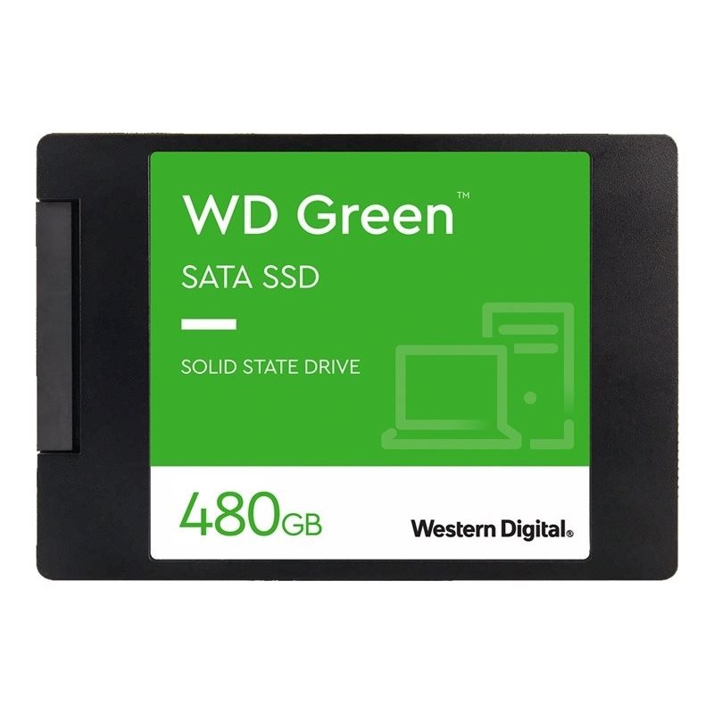 Western Digital 480GB WD Green SSD -levy, 2.5", SATA III, 545 MB/s