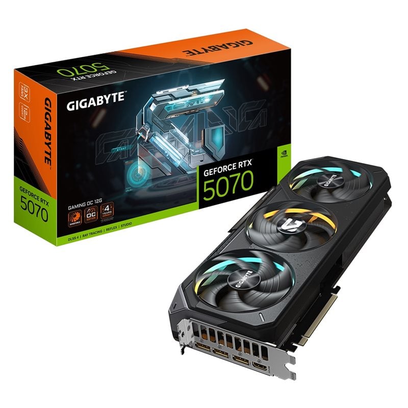 Gigabyte GeForce RTX 5070 GAMING OC -näytönohjain, 12GB GDDR7