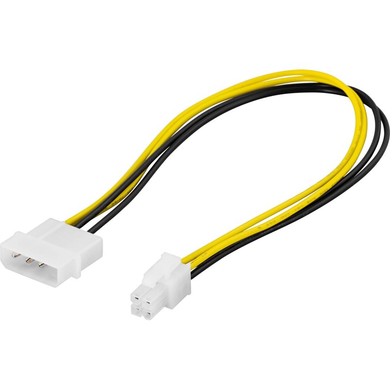 Deltaco Molex 4-pin -> ATX12V(P4) -adapterikaapeli, 30cm
