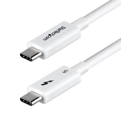 StarTech.com Thunderbolt 5 -kaapeli, 80/120 Gbps, PD240W, 8K60Hz/4K240Hz, 1m, valkoinen