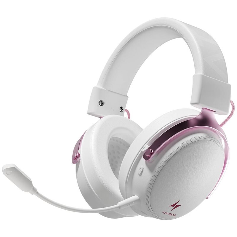 ATK GEAR GLOBAL LIMITED N9 Ultra, langattomat kuulokkeet (PC / PS5), valkoinen / pinkki