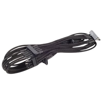 SilverStone SATA x 4 sukitettu modulaarikaapeli, musta